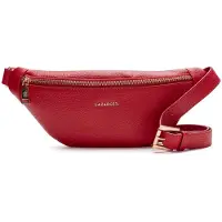 Lazarotti Leder Gürteltasche Umhängetasche Bologna Leather Belt Bag Red rot