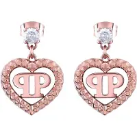 Philipp Plein Ohrringe - Ohrringe Plein Rocked Heart - Gr. unisize - in Roségold - für Damen