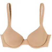 Schiesser Schalen-BH "Unique Micro", Damen, Gr. 85, Cup C, beige (411, maple), Single Jersey, Obermaterial: 70% Polyamid, 30% Elasthan, BHs Schalen-BH