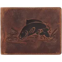 Green Burry GREENBURRY Geldbörse Vintage Wallet Brown Karpfen braun