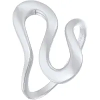 Elli Ring 925 Sterling Silber Spirale, Wellen in Silber | Gr.: 56