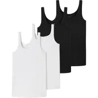 Schiesser Unterhemd 95/5 Organic Cotton in schwarz-weiss | Gr.: 176
