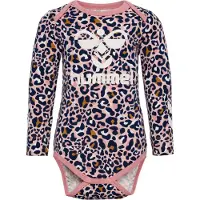 Hummel Body l/ä - hmlMarie - Pale Mauve m. Leopardprint/Logo - - 62 - Body L/Ä