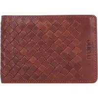 Mano Leder Geldbörse Don Luca Coin Wallet with Flap Cognac braun