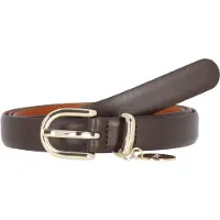 JOOP! JOOP Ledergürtel mit Dornschließe und Logo-Anhänger, Breite 2cm