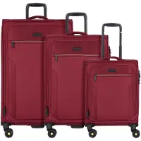 D&N Travel Line 9704 4 Rollen Kofferset 3-teilig mit Dehnfalte