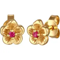 Elli Ohrringe 925 Sterling Silber Blume in Gold | Gr.: onesize