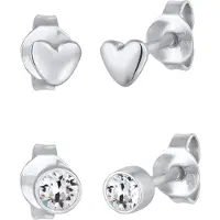 Elli Ohrringe 925 Sterling Silber Herz in Silber | Gr.: onesize