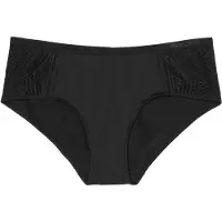Marc O'Polo Hipster "Timeless Lace", Damen, Gr. M, schwarz, Obermaterial: 79% Polyamid, 21% Elasthan, unifarben, körpernah, Unterhosen Hipster, mit seitlichem Spitzeneinsatz