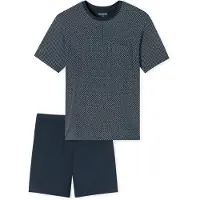 Schiesser Pyjama 182195 Comfort Essentials Herren Night Blue-XXXXXL