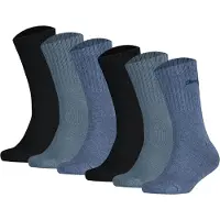 Puma Kinder Socken, 6er Pack - Sport Junior, Frottee-Sohle, Rippbündchen, Logo