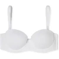Schiesser Bandeau-BH "Unique Micro", Damen, Gr. 90, Cup D, weiß (100, weiß), Single Jersey, Obermaterial: 70% Polyamid, 30% Elasthan, BHs Bandeau-BH