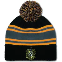 Logoshirt Strickmütze "Harry Potter - Hufflepuff" mit lizenzierter Stickerei