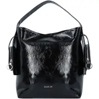 Replay Schultertasche Handtasche Shoulder Bag Shiny Black schwarz
