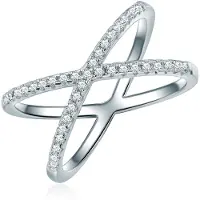 Lulu & Jane Ring Sterling Silber Zirkonia in silber | Gr.: 58