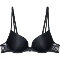 Triumph Push-up-BH "Crazy Stupid Love" Spitze, Stretch-Satin an den Cups, federleichte Cups, Mesh