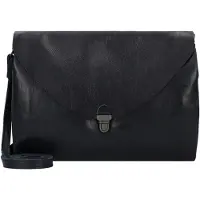 Harold's Leder Umhängetasche Fold Handbag Clutch Dark Blue dunkelblau