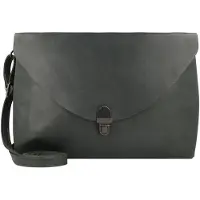 Harold's Leder Umhängetasche Fold Handbag Clutch Green dunkelgrün