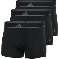 Adidas Herren Boxershorts, 3er Pack - Trunks, Active Micro Flex Eco, Logo, einfarbig