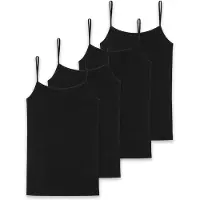 Schiesser Damen Spaghettitop, 4er Pack - Single Jersey, Serie 95/5, uni
