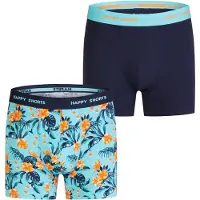 Happy Shorts 2er-Set: Boxershorts in Türkis/ Blau | Gr.: M