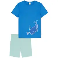 Schiesser Shorty Mädchen Jersey blau bedruckt, 140 773752-0001-01400