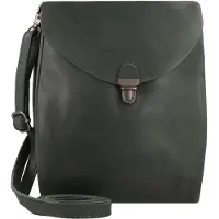 Harold's Leder Umhängetasche Fold Handbag Clutch Up Green tannengrün