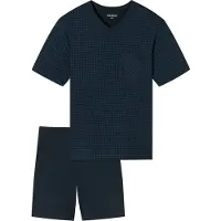 Schiesser Shorty "Comfort Essentials" 2 tlg. Brusttasche, V-Ausschnitt, Kurzarm, Baumwolle