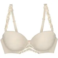 Triumph Balconette-BH "Wild Azalea Florale WHP" mehrfarbige Spitzendetails, Satin-Jacquard, glatte Spacer-Cups