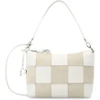 PICARD Leder Umhängetasche Schultertasche Chess Crossbody Bag Shark hellgrau