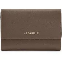 Lazarotti Leder Geldbörse Bologna Leather Zip Wallet With 15 Card Slots Taupe braun