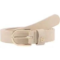 BOSS Gürtel aus Veloursleder mit goldfarbenem Double-B-Monogramm Grösse 90