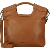 Green Burry GREENBURRY Leder Schultertasche Umhängetasche Colombiana Shoulderbag Nougat braun
