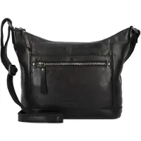 Green Burry GREENBURRY Leder Schultertasche Umhängetasche Colombiana Shoulderbag Black schwarz