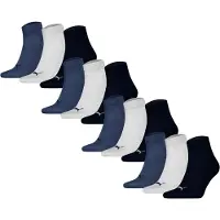 Puma Unisex Quartersocken, 12er Pack - Quarter Plain 12P, Logo, einfarbig