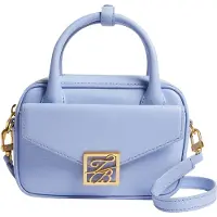 Ted Baker Leder Handtasche Umhängetasche Anibell Detail Mini Leather Crossbody Bag It - Blue hellblau