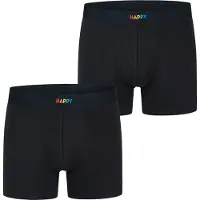 Happy Shorts 2er-Set: Boxershorts in Schwarz | Gr.: S
