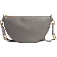 Ted Baker Umhängetasche Schultertasche Essina Webbing Leather Half Moon Crossbody Bag Mid - Grey grau