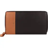 Green Burry GREENBURRY Geldbörse Duett RV-Long Wallet RFID Brown / Tan dunkelbraun