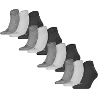 Puma Kurzsocken "Socken Quarter Plain 12P 12er Pack", Damen, Gr. 43-46, grau, Obermaterial: 68% Baumwolle CO. 18% Polyamid PA. 12% Polyester PES. 2% Elasthan EL., Socken Kurzsocken