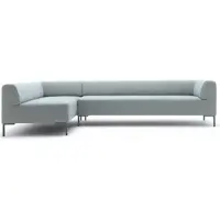 Freistil Rolf Benz freistil - 185 Sofaecke links, Winkelfuß Grau / Bezug pastellblau (6540)