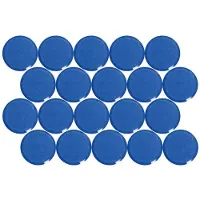 MAUL Rundmagnete , Kunststoff & Metall, Feinstruktur, Haftkraft 600 g, ø 29 x 11 mm, blau, 20 Stück