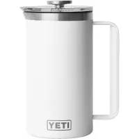 Yeti Rambler French Press 34oz Twist-To-Lock Lid, White, Thermo French Press, 1L