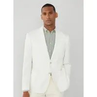 Hackett London für Herren. HM443303 Weißer einfarbiger Blazer (36/32), Baumwolle, Klassisch