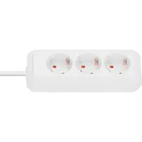 Brennenstuhl Eco-Line Steckdosenleiste 3-fach weiß 3m H05VV-F 3G1,5, 1158610030