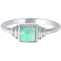 Elli Ring Amazonit Edelstein Quadrat Vintage 925 Silber Elli Premium Silber