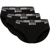 BOSS Dreier-Pack Slips aus Stretch-Baumwolle mit Logos am Bund