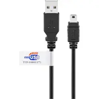 Pro 93902, 1,8 m, Mini-USB B, USB A, USB 2.0, 0,48 Gbit/s, Schwarz