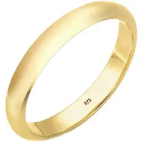 Elli Ringe - Ring Ehering Bandring Klassisch 375 Gelbgold - Gr. 58 MM - in Gelbgold - für Damen