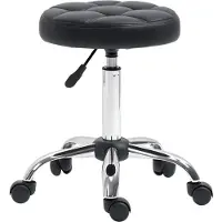 HOMCOM Höhenverstellbarer Arbeitshocker Drehbar Ø35 5 x 51-67 cm